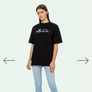 Off-White women’s rainbow logo t-shirt